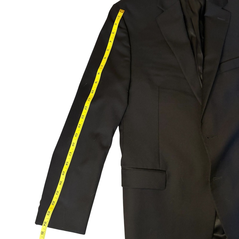 Lauren Ralph Lauren Black Wool Two Button Blazer Men's Size 40R Sport Coat - Picture 6 of 10